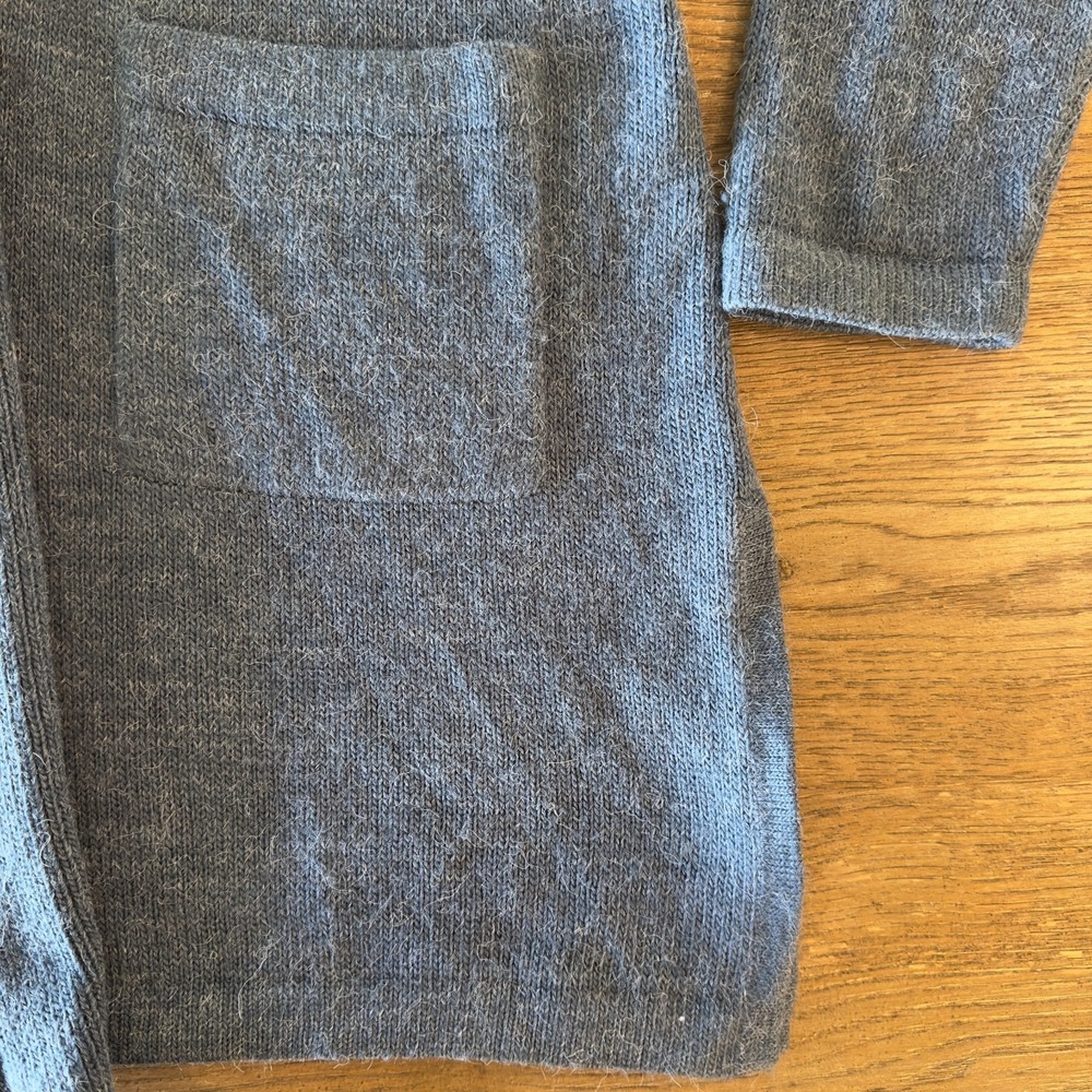 Alpaca in Style Cardigan Duster-!00% Alpaca Wool-Blue-Size Large-Made in America - Picture 3 of 14